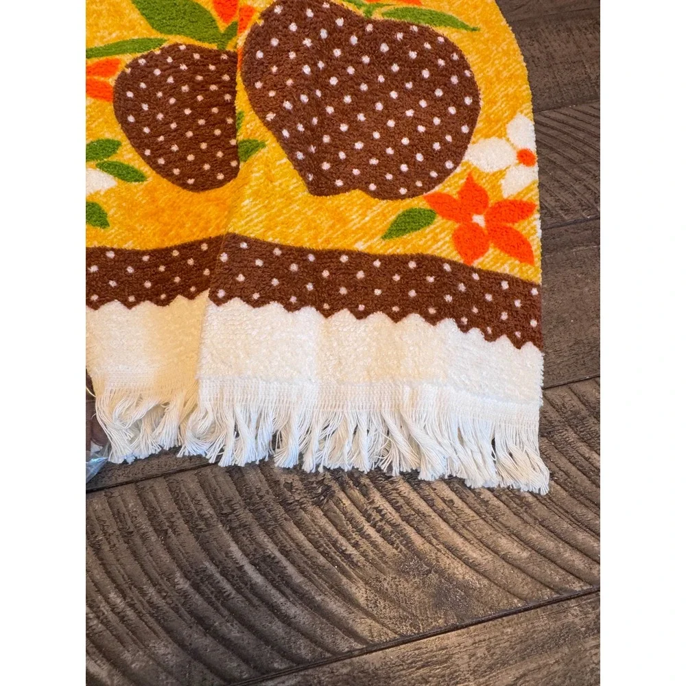 Match Mates Sun Glo Toaster Cover Kitchen Towels Set Floral Apple Retro MCM New